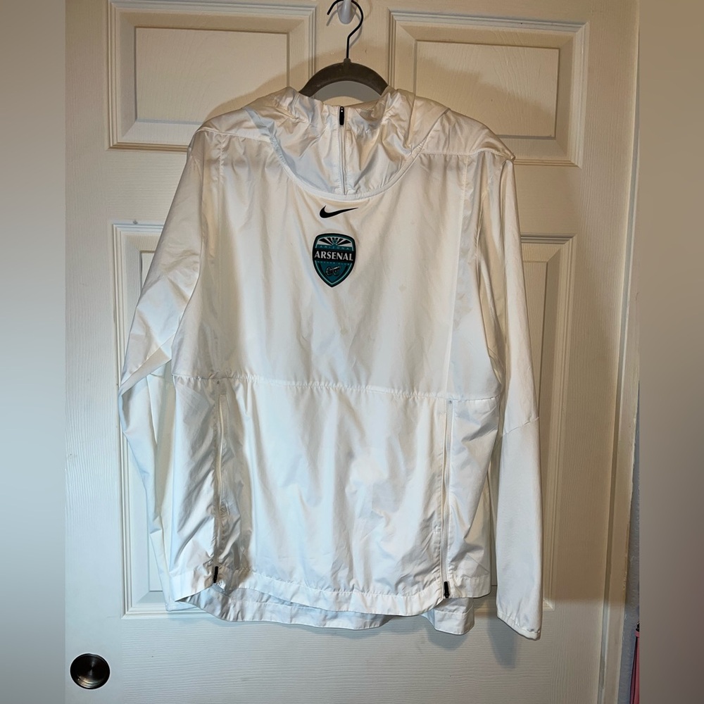 Nike Arizona Arsenal White Windbreaker with Logo